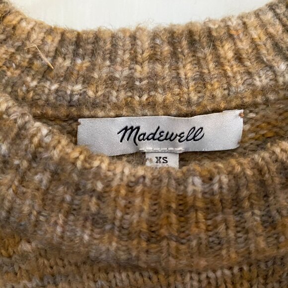 MADEWELL Brown Multi-colored Long Sleeve Sweater - XS - Picture 2 of 3